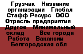 Грузчик › Название организации ­ Глобал Стафф Ресурс, ООО › Отрасль предприятия ­ Другое › Минимальный оклад ­ 1 - Все города Работа » Вакансии   . Белгородская обл.